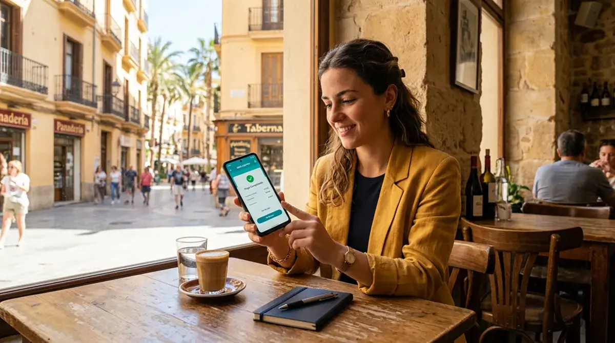 Pago con Bizum desde un smartphone en una tienda online en España